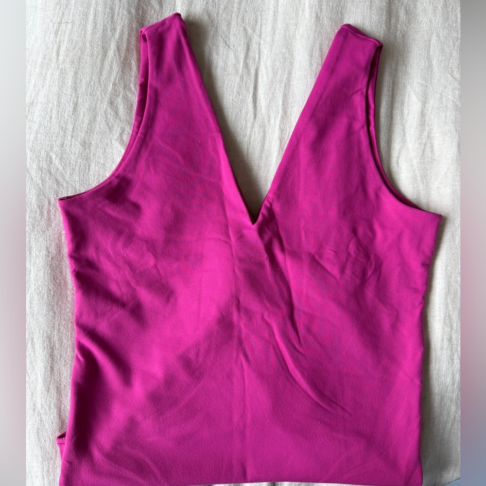 Abercrombie & Fitch Fuchsia V-Neck Bodysuit